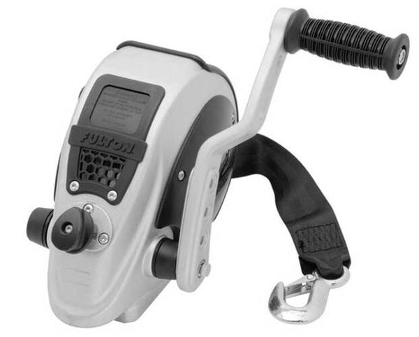 Fulton F2 Marine Trailer Winch, Single-Speed, 2,000 lbs. Capacity, 20 ft. Strap • FW20000101