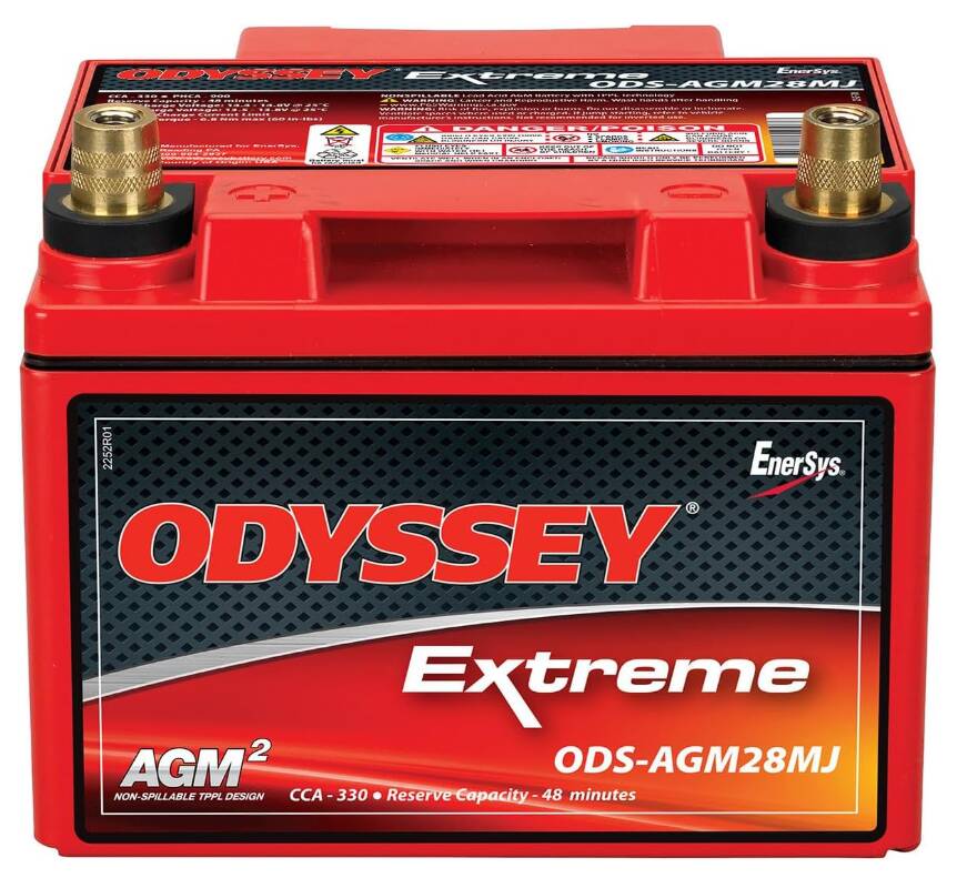 Odyssey Extreme Powersport 12V Battery with Metal Jacket • ODS-AGM28MJ