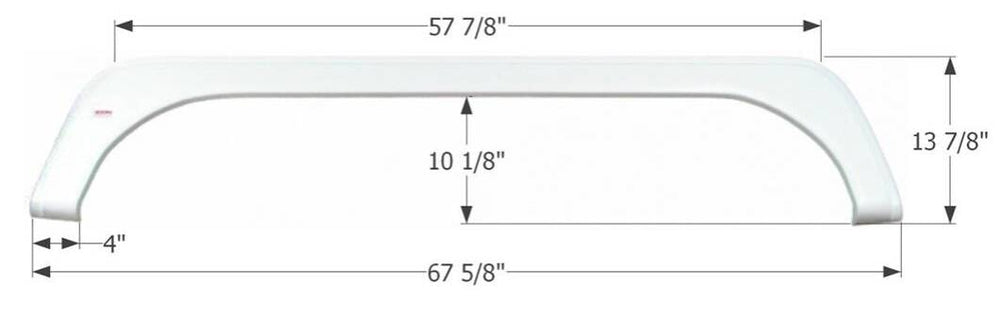 Icon Taupe Tandem Fender Skirt for KZ Sportsmen & Frontier, 67-5/8" L x 13-7/8" H • 01677