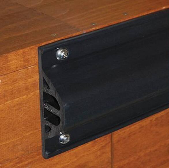 Taylor Made Dock Pro Black Vinyl Side Profile D-Profile Dock Edging, Straight, 10' L x 3-1/2" H x 1-3/8" T • 45989