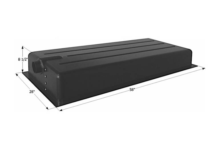 Icon Waste Holding Tank with Center End Drain & 3" Spigot Fitting - 43 Gallon Capacity • 12378