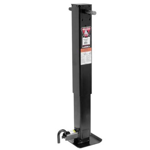 Bulldog HD Square Trailer Jack, 12,000 lbs. Support Capacity, Side Wind, 12-1/2 in. Travel, No Handle • 182815
