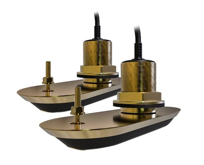 Raymarine RealVision 3Dâ„¢ RV-212 Bronze External Thru-hull Mount Transducers with 33' Cable, Pair • T70318