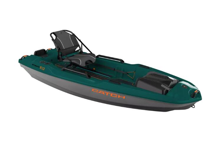 Pelican Catch PWR 100 Fishing Kayak, Forest Green • MFP10P104