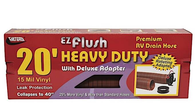 Valterra EZ Flush Sewer Drain Hose With Adapter - 20 Ft • D04-0044