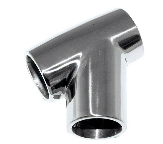 Whitecap 60° Stainless Steel Rail Tee Fitting for 7/8" O.D. Tube • 6093C