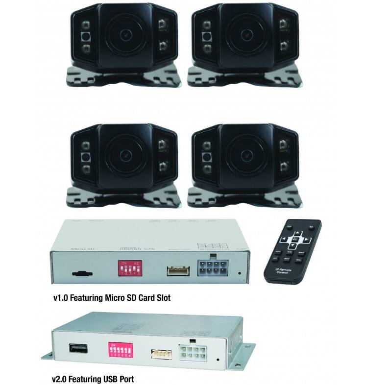 Echomaster TerrainView Universal Underbody 4-Camera Kit with DVR • EMUBCAMKIT