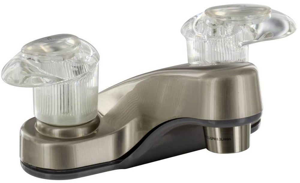 Valterra Catalina RV Bathroom Faucet - Dual Lever Handle - Brushed Nickel • PF222401