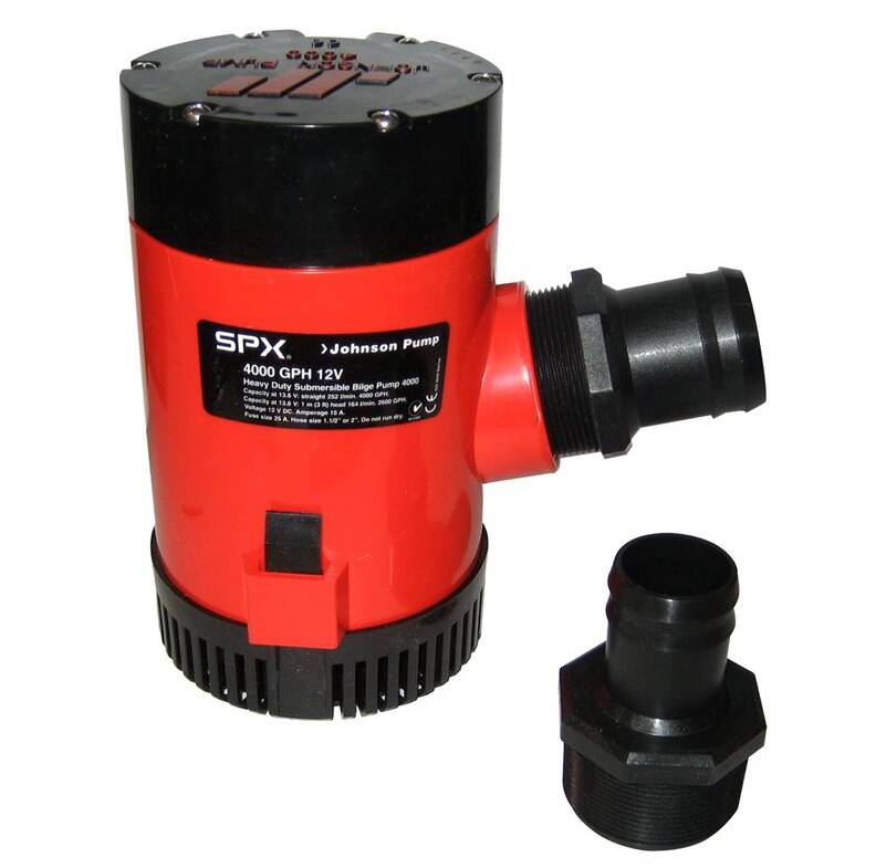 Johnson Pump 12 V 3996 GPH Electric Heavy Duty Impeller Submersible Bilge Pump • 40004