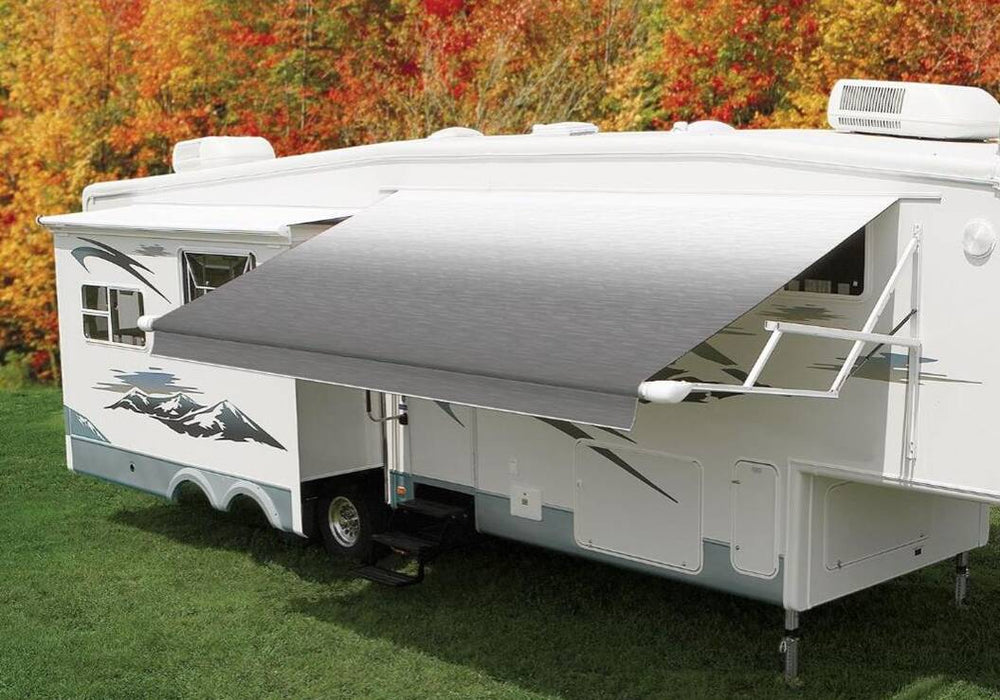 Carefree RV Awning Vinyl Fabric 14' 2", Black Shale Fade w/ White Weatherguard • JU156E00