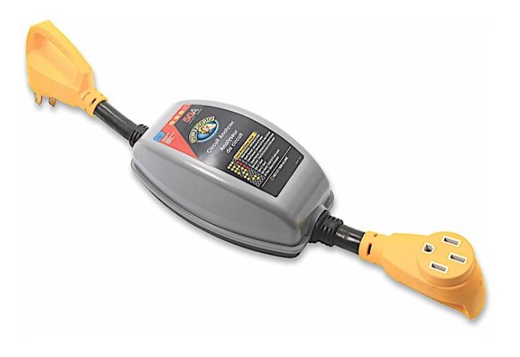 Camco 24" PowerGrip RV 50 Amp Circuit Analyzer Dogbone with Integrated Surge Protection • 55313