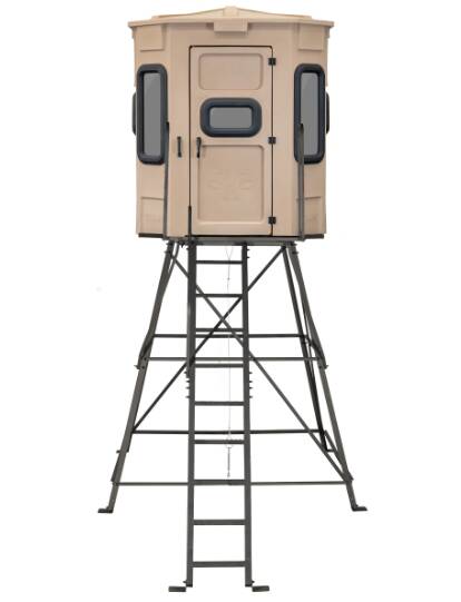 Titan Blinds Pro Blind Bow & Rigle Combo Blind with 8' Tower, Tan • TB-R-PRO-T-8