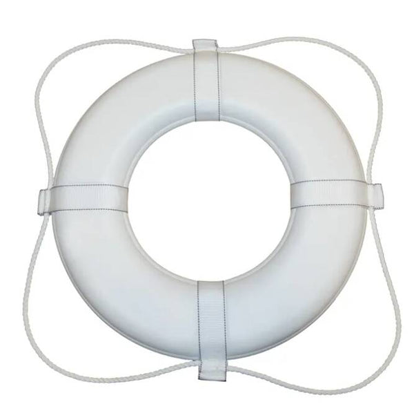 Taylor Made 20" Vinyl Coated Foam Life Rings USCG Approved, White • 366
