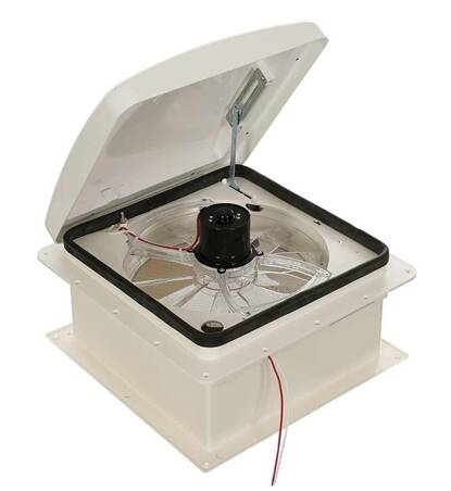 Heng's Zephyr Hi-Performance Powered RV Roof Vent - White • SV1112-G4