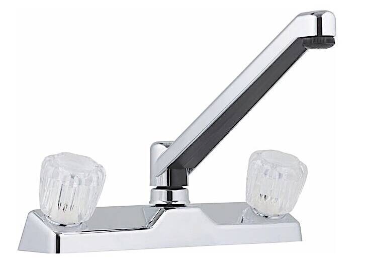 Lasalle Bristol Utopia RV Kitchen Faucet - Chrome with Clear Handles • 20380R219