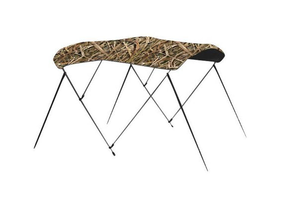 Carver 6' L x 73"-78" W x 54" H Mossy Oak Shadow Grass Polyester Round Tube 3-Bow Ready to Assemble Bimini Top Kit • C5475UBB-SG