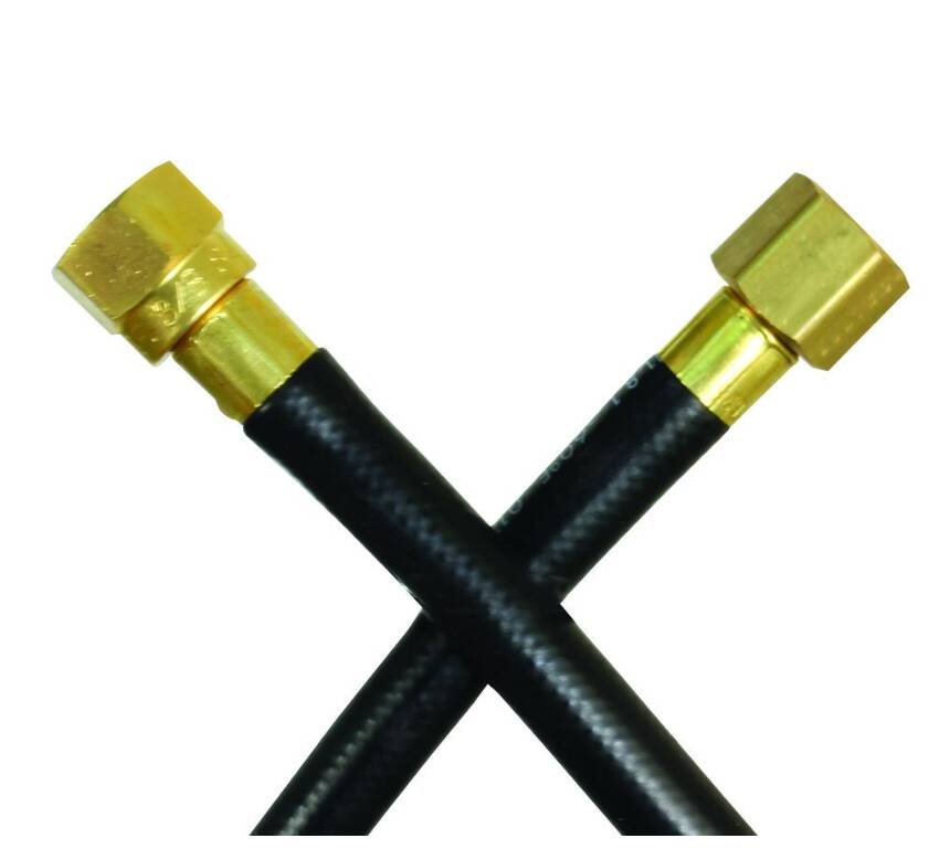 JR Products 1/4" OEM LP Supply Hose - 36", 3/8" Female Pipe End & 3/8" Female Swivel SAE Flare End • 07-30995