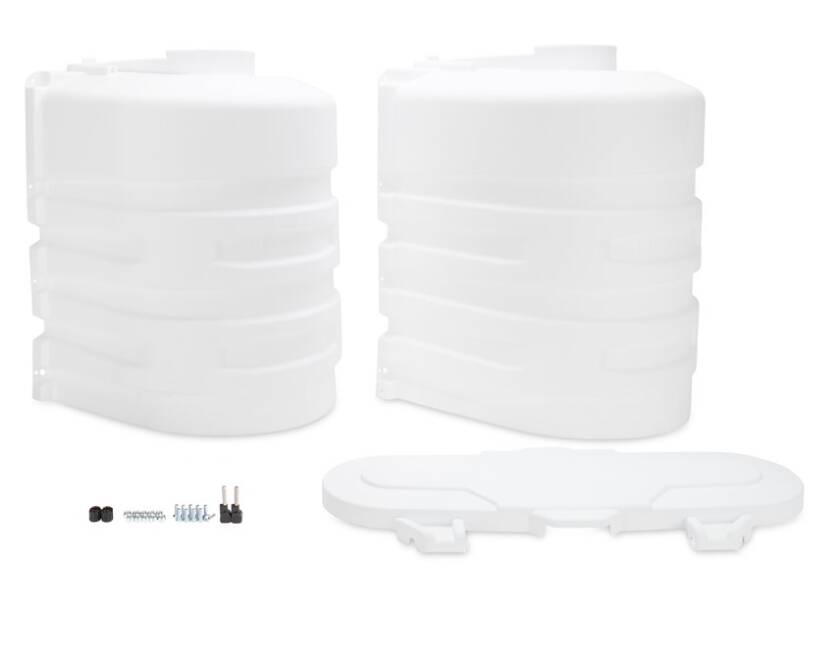 Camco Double RV Propane Tank Cover, 20 lb., White • 50503