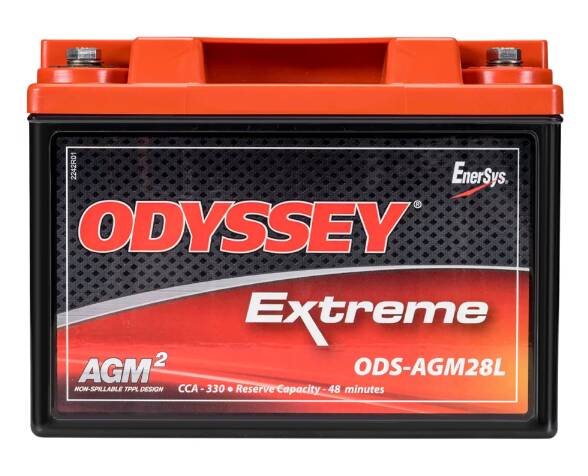 Odyssey Extreme Powersport 12V Battery, 28 Ah, Dual Purpose Deep Cycle and Cranking • ODS-AGM28L