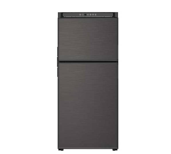 Norcold Polar 8 cu ft Matte Black Left Hand DC Double Door RV Refrigerator & Freezer • N8DCBKL