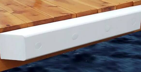 Taylor Made Straight Dock Cushion, White, 36" L x 3.25" H x 5" T • 46011