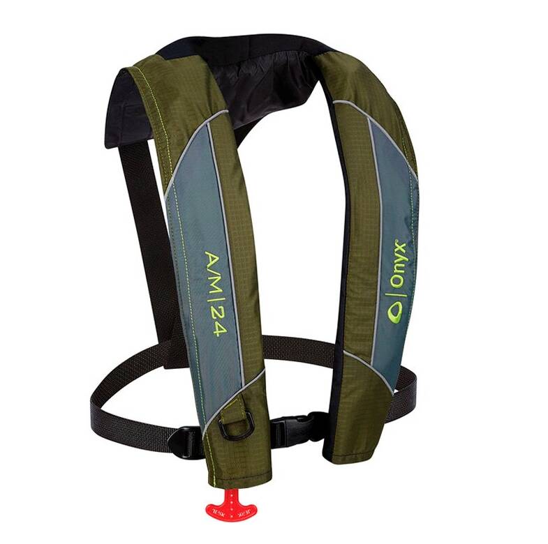Onyx Outdoor A/M-24 PFD Green Inflatable Life Jacket • 132000-400-004-18