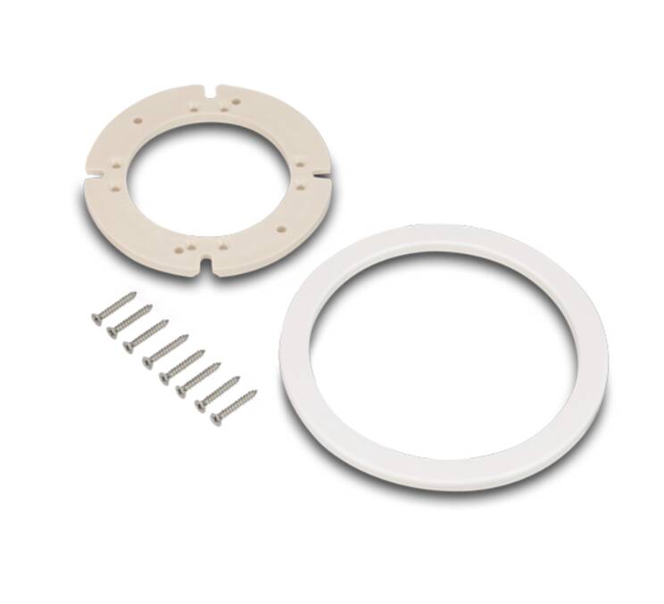 Dometic RV Toilet Universal Mounting Flange Kit, White • 385310139