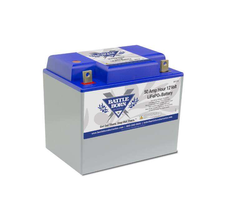 Battle Born 50Ah 12V Group 24 LiFePO4 Deep Cycle Battery • BB1250
