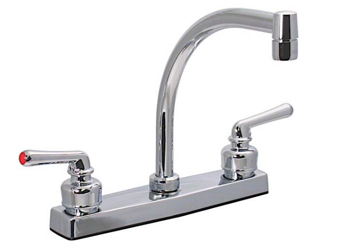 Valterra Chrome Plated Hi-Arc Kitchen Faucet with Levers Handles • PF211344