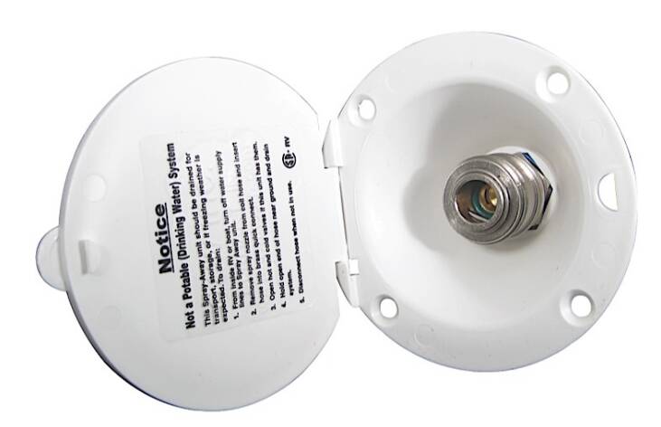 Valterra White Plastic Spray-Away Port • PF147005