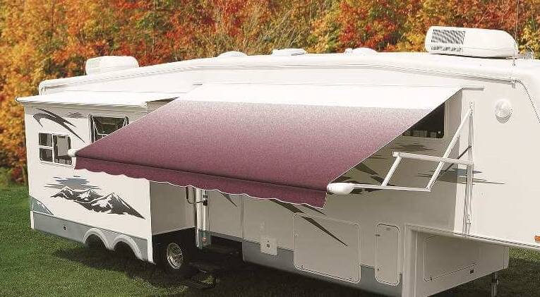 Carefree RV Awning Vinyl Fabric 18' - Burgundy Shale Fade With White Weatherguard • JU186A00