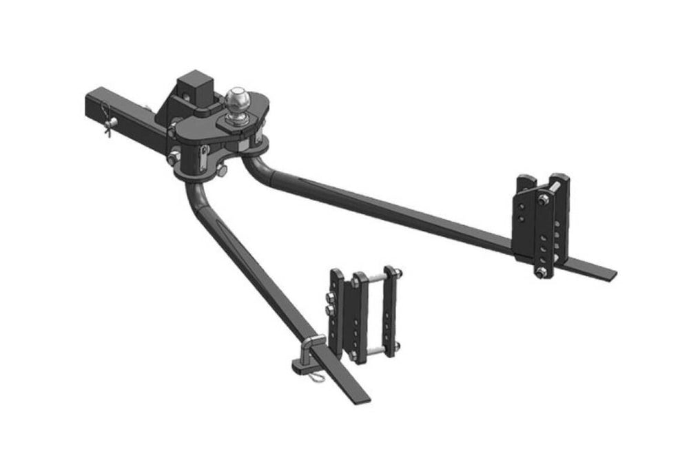 Blue Ox 2-Point Weight Distributing Hitch Fits Underslung Couplers, 6 Hole Shank 600 Lbs. Tongue Weight • BXW0673
