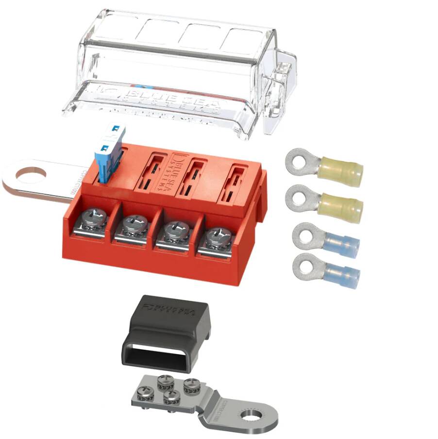 Blue Sea ST-Blade Battery Terminal Mount Fuse Block Kit • 5024-BSS