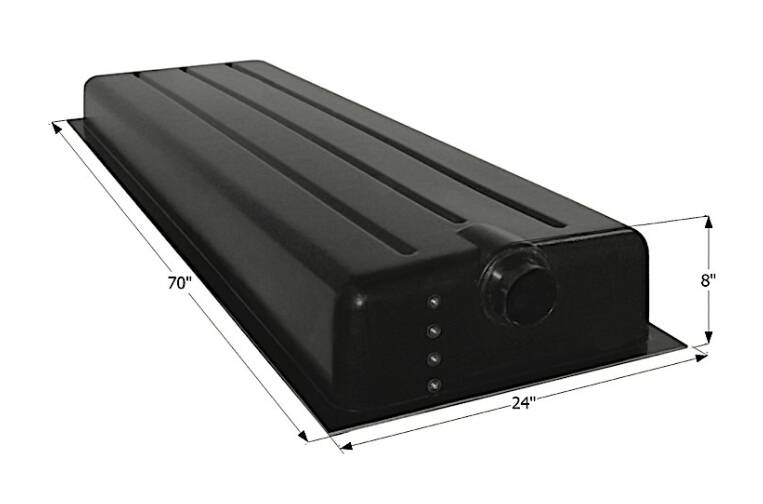 Icon Waste Holding Tank with Center End Drain & 3" Spigot Fitting - 39 Gallon Capacity • 12426