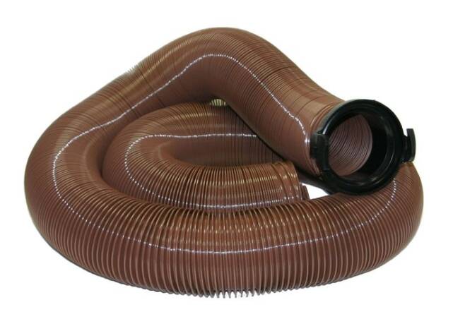 Valterra 20' EZ Flush Standard Drain Hose, with T1024 Adapter, Bronze • D04-0083