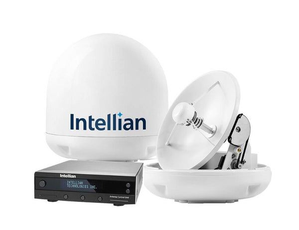 Intellian i3 15" TV Antenna System w/ Control Unit and 49' RG6 - White • B4-309SS