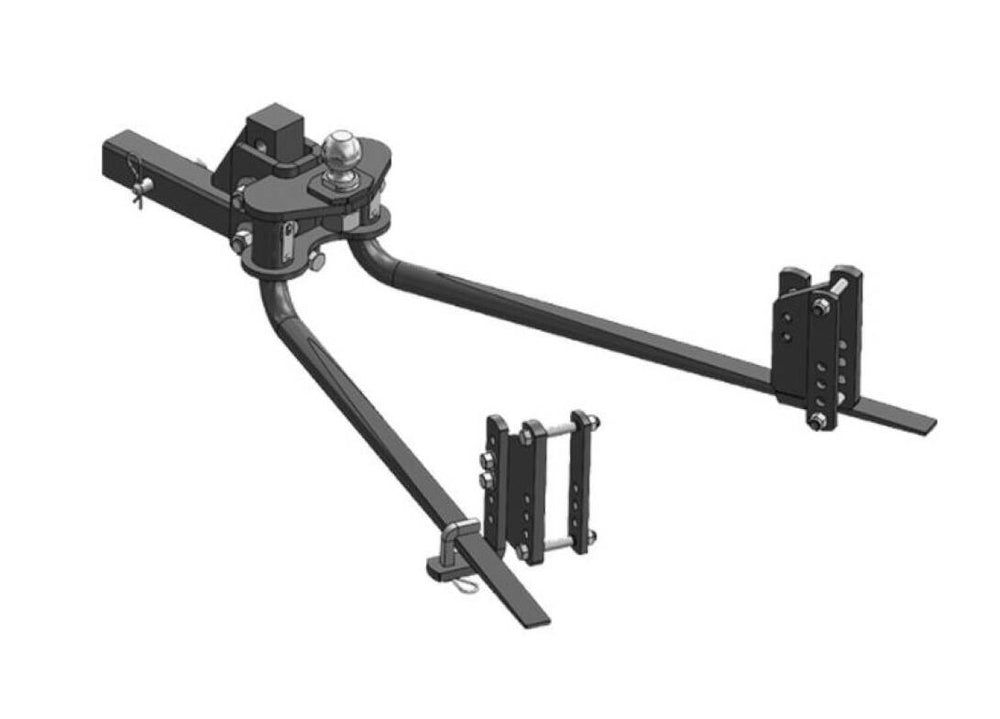 Blue Ox 2-Point Weight Distributing Hitch Fits Underslung Couplers, 6 Hole Shank 800 Lbs. Tongue Weight • BXW0873