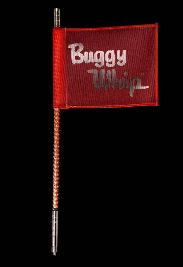 Buggy Whip 6' Red Led Whip with Quick Release Base & Red Flag • BWLED6RQ