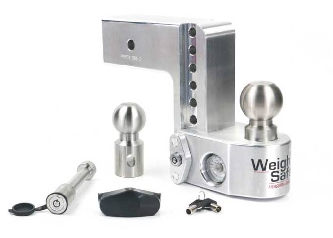 Weigh Safe Adjustable 6" Drop Ball Mount with 3" Shank and Hitch Pin • WS6-3-KA