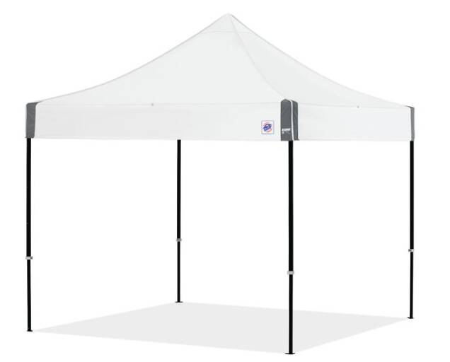 E-Z Up Eclipse 10' x 10' Shelter - White Top / Black Steel Frame • EC3STL10KFBKTWH