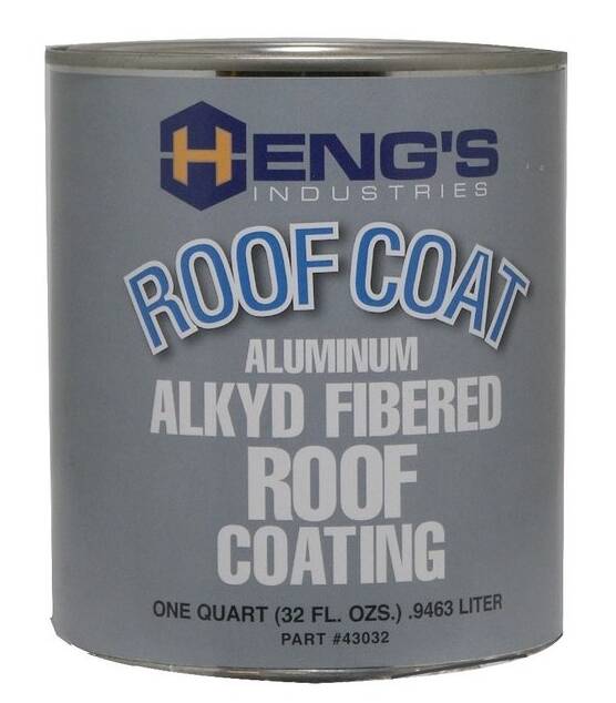 Heng's Alkyd Fibered Roof Coating - 1 Quart - Aluminum • 43032