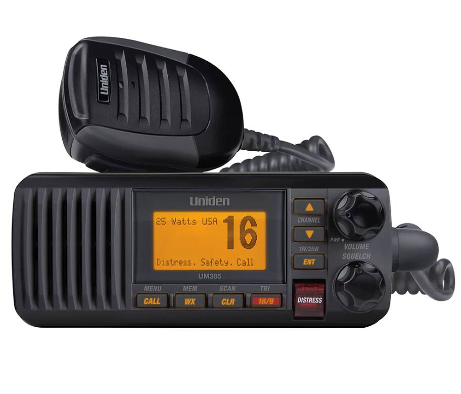 Uniden UM385 Fixed Mount VHF Radio - Black • UM385BK