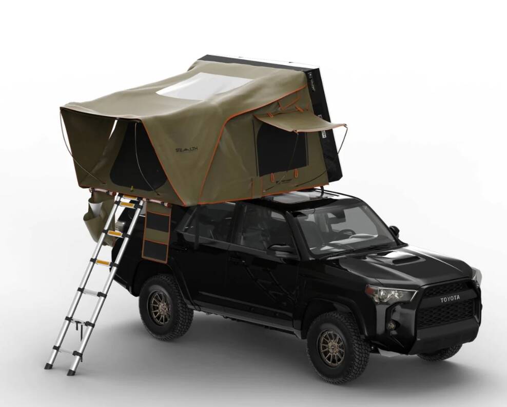 Tuff Stuff Stealth Aluminum Side Open Tent, 3+ Person • TS-RTT-STLTH