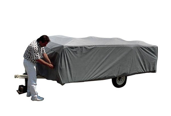 ADCO SFS AquaShed Pop-Up Trailer Cover (Gray with White Roof, Up to 16') • 12294