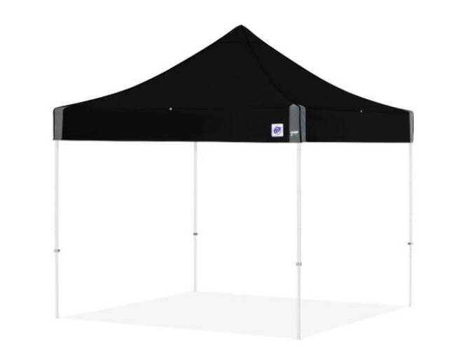 E-Z Up Eclipse 10' x 10' Shelter - Black Top / White Steel Frame • EC3STL10KFWHTBK