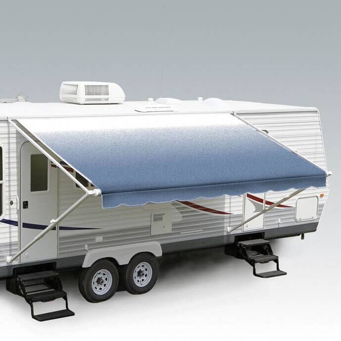Carefree RV Awning Vinyl Fabric 17'-2" - Blue Shale Fade With White Weatherguard • JU186C00