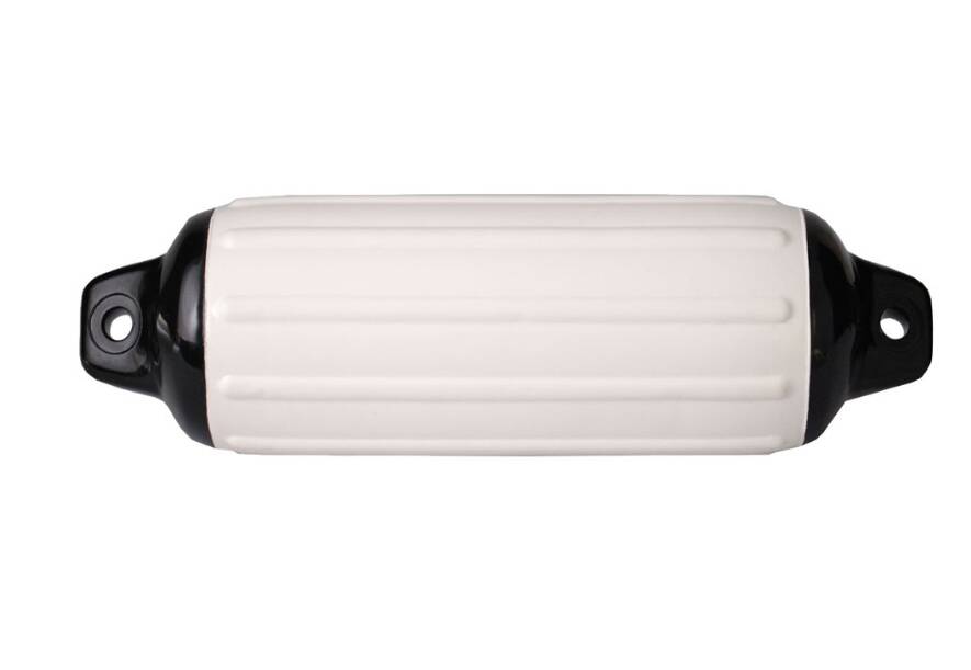 Taylor Made Super Gard 6.5" D x 22" L White Twin Eye Cylindrical Inflatable Fender • 950622