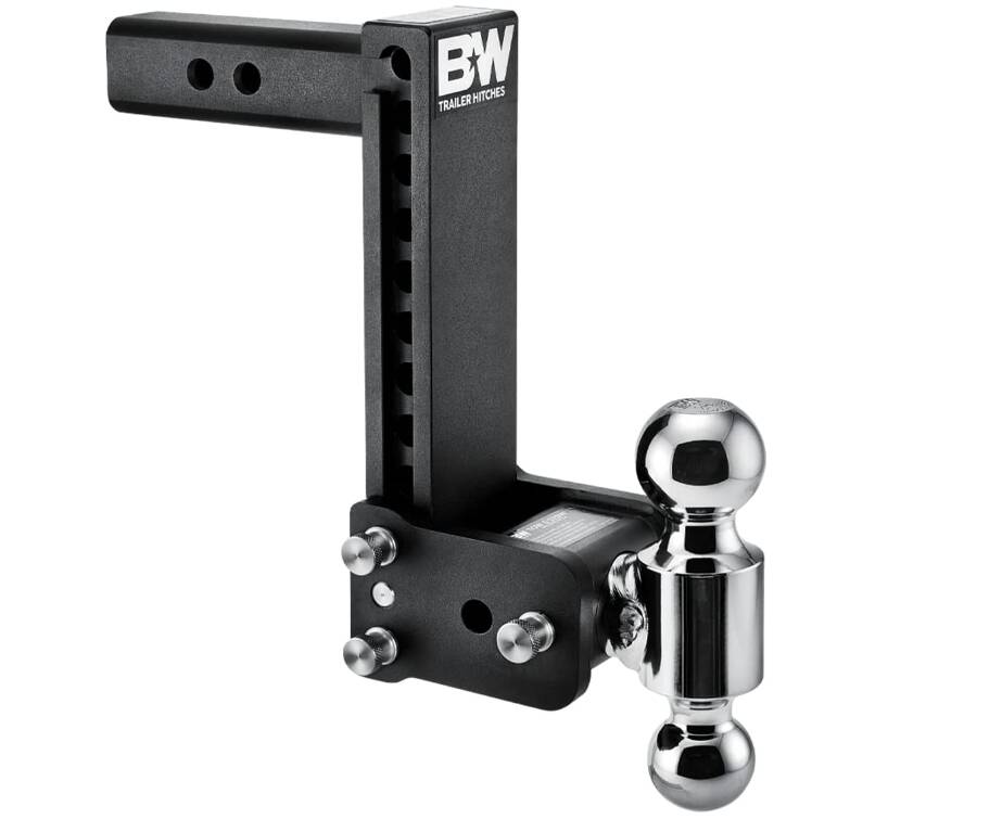 B&W Tow & Stow Adjustable Dual-Ball Mount - 2" Receiver - 2", 2 5/16" Ball - 9" Drop • TS10043B
