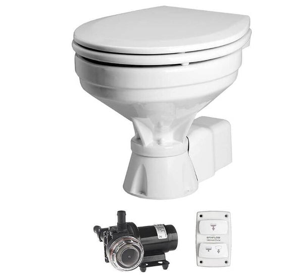 Johnson Pump AquaT Silent Electric Comfort 12V Toilet • 80-47232-01