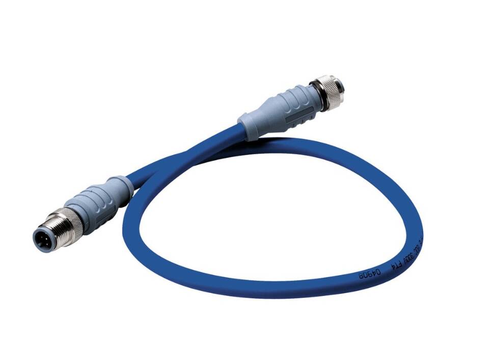 Maretron Mid 33' Blue NMEA2000 Drop Cable • DM-DB1-DF-10.0